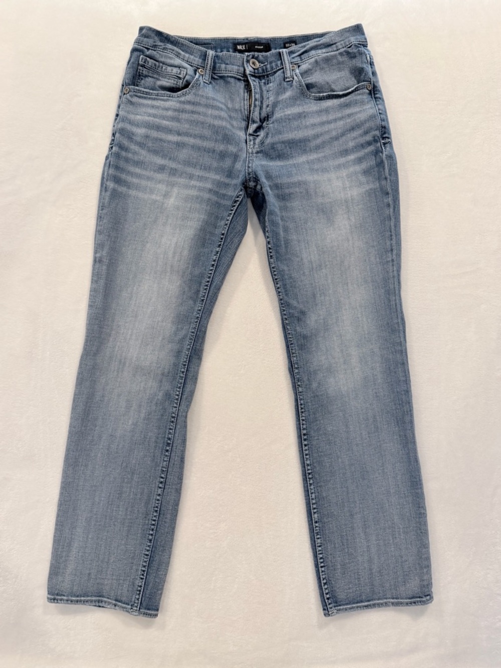 BKE Mason Straight Leg Jeans 32x30 Light Wash Stretch Denim